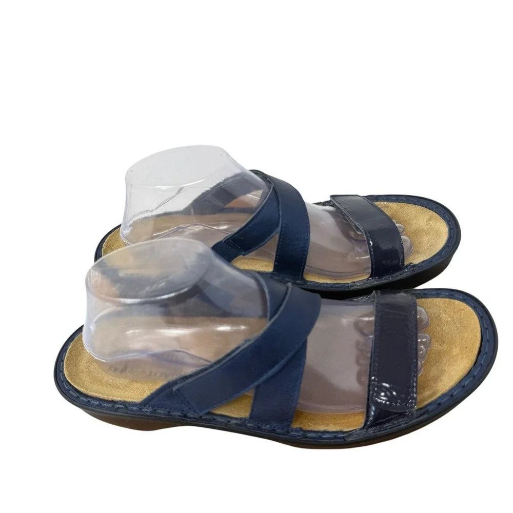 Naot Quito Navy Blue Wedge Sandals Comfort Slip On Vacation Womens 42 US 11